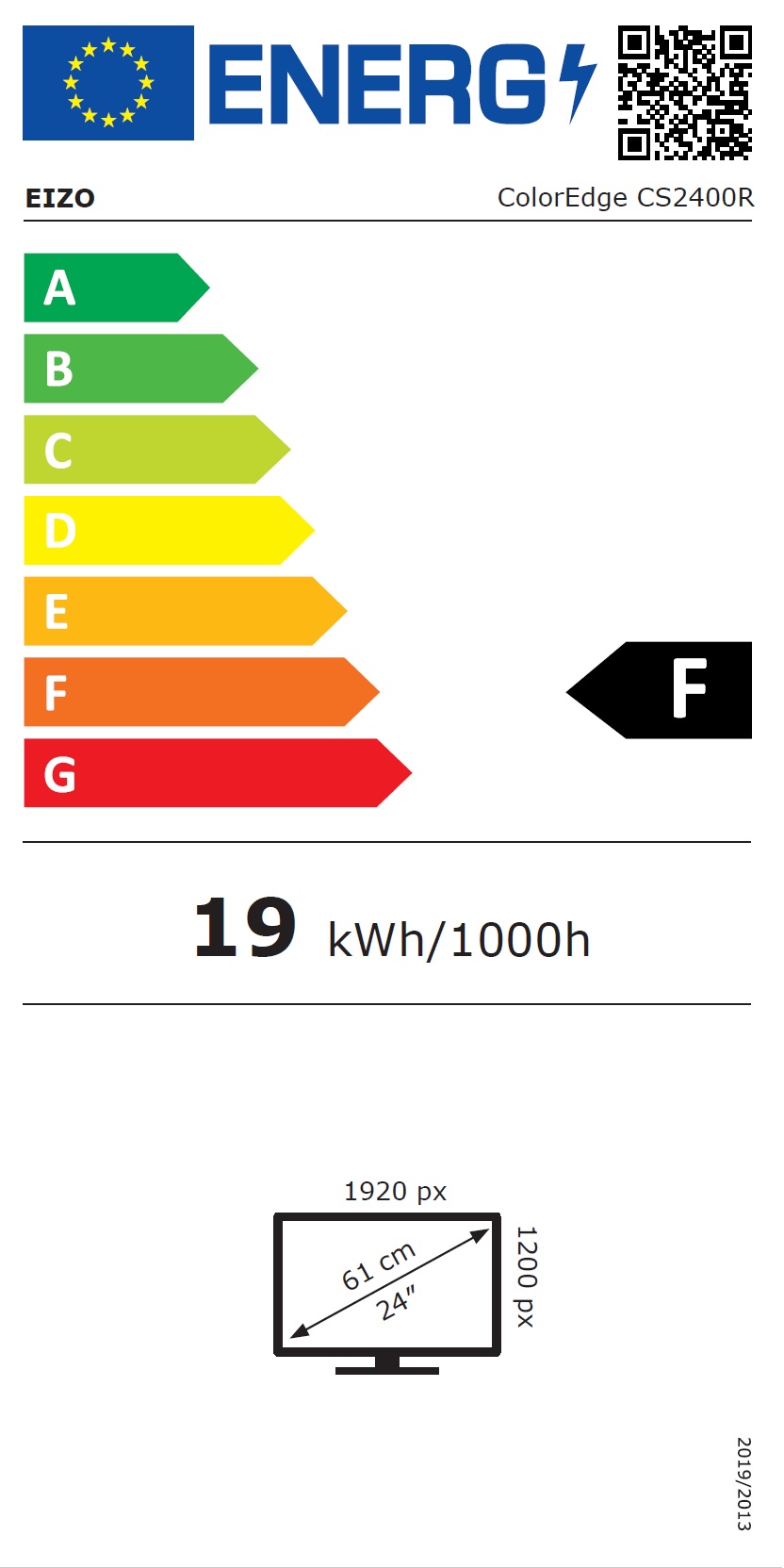 CS2400R 24IN 16:10 1920X1200 LED 300 CD/SQM CONTRAST 1000:1 I