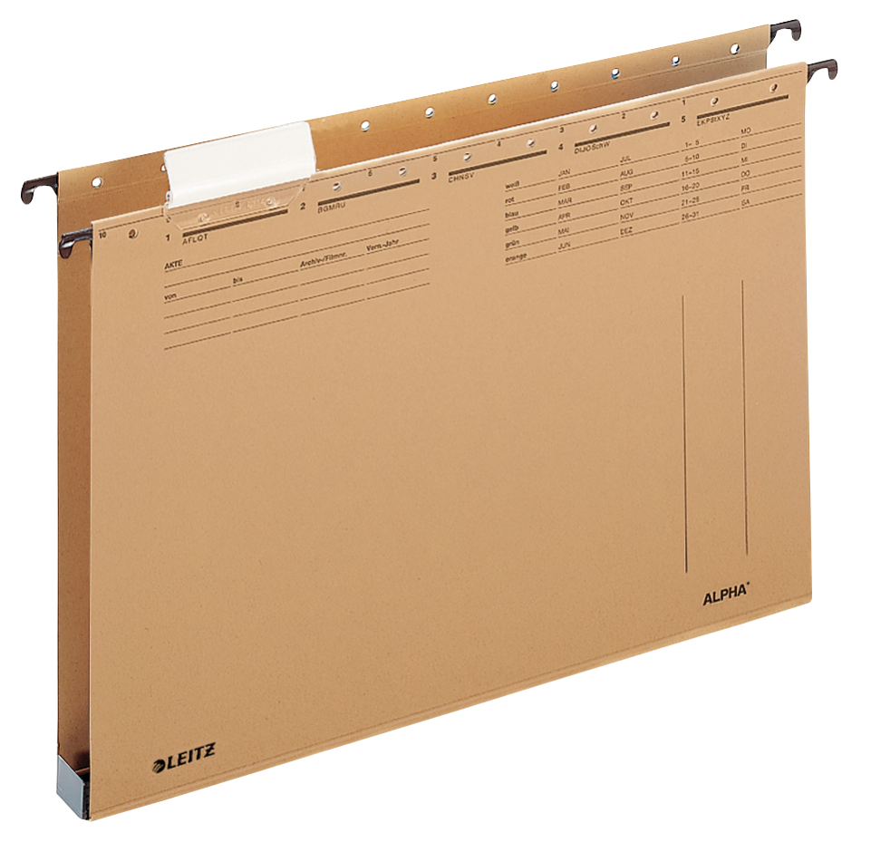 LEITZ Hängesammler ALPHA® 1943 naturbraun Boden: 2,8 cm, 25 St.