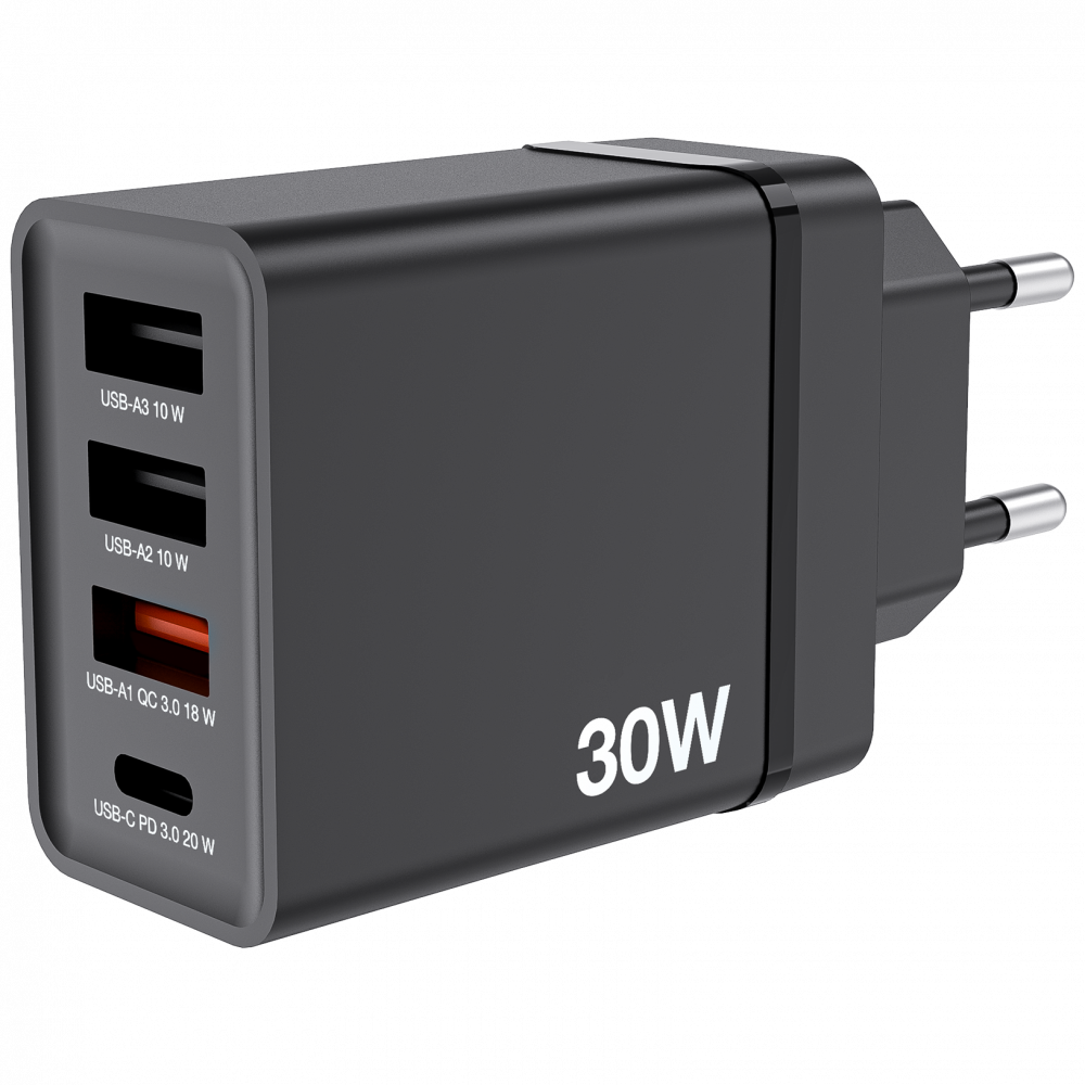 Verbatim CHR-30EU2 USB Charger 30W with 2 x USB-A 10W Black