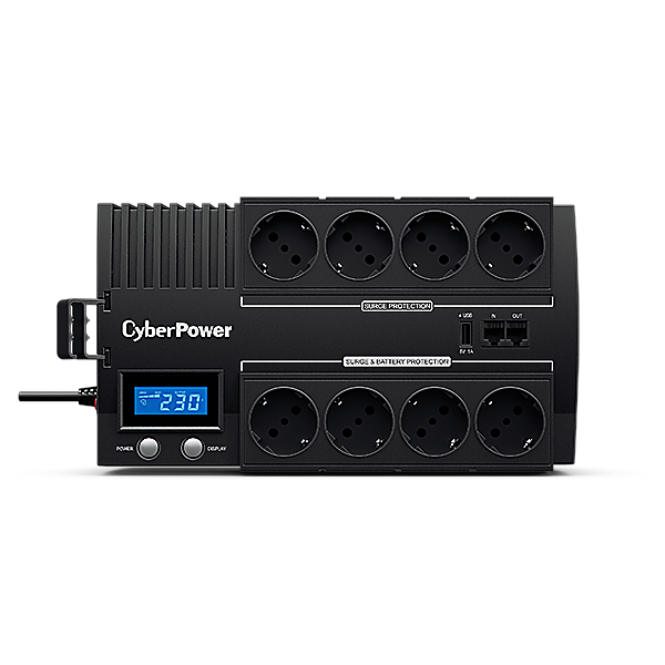 CYBERPOWER BRICs LCD Series BR1000ELCD UPS AC 220/230/240V 600Watt 1000VA USB output connectors 8