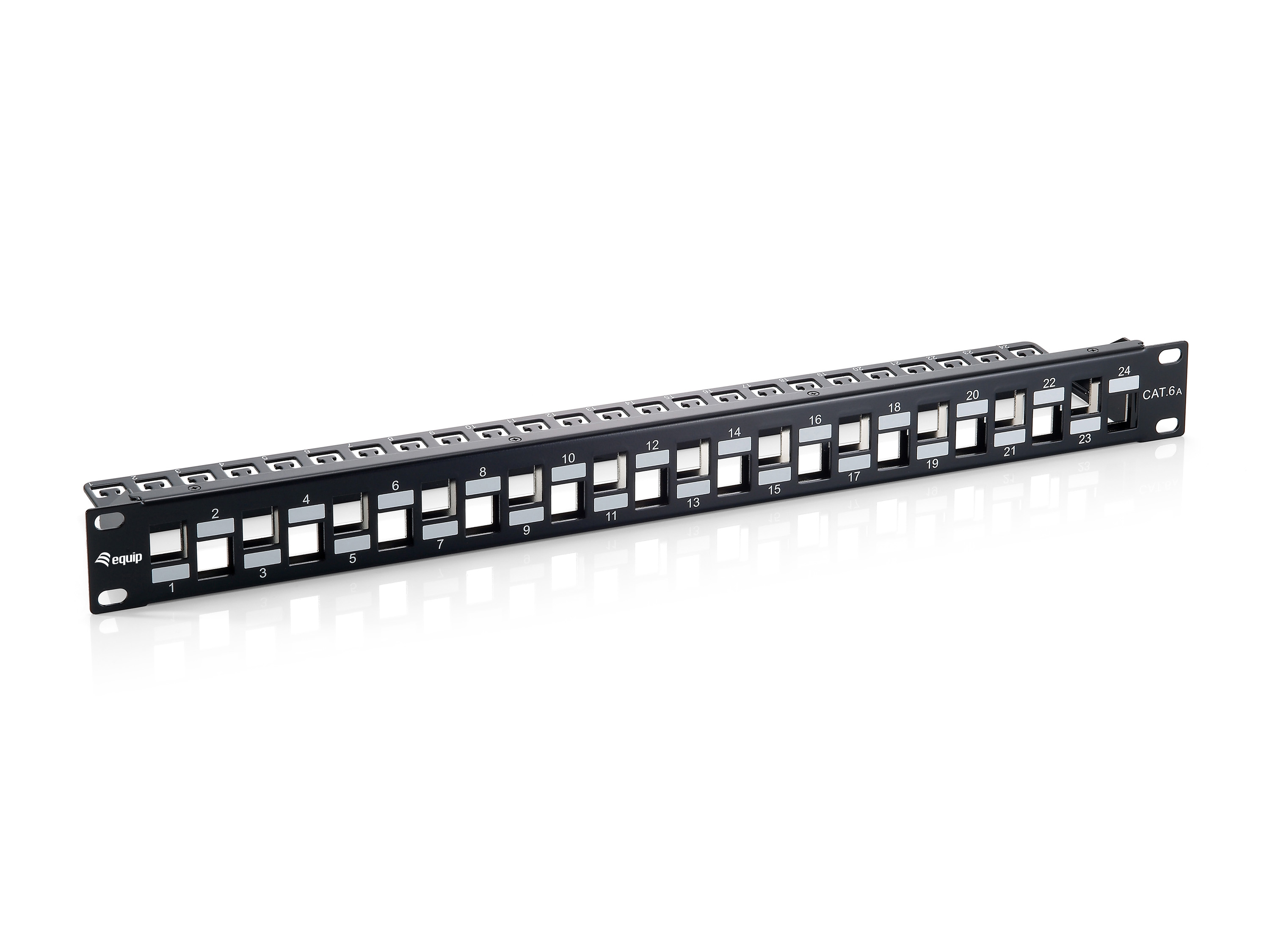 Equip 19 Patchpanel 24xKeystones FTP 1U LSA/110 RAL9005