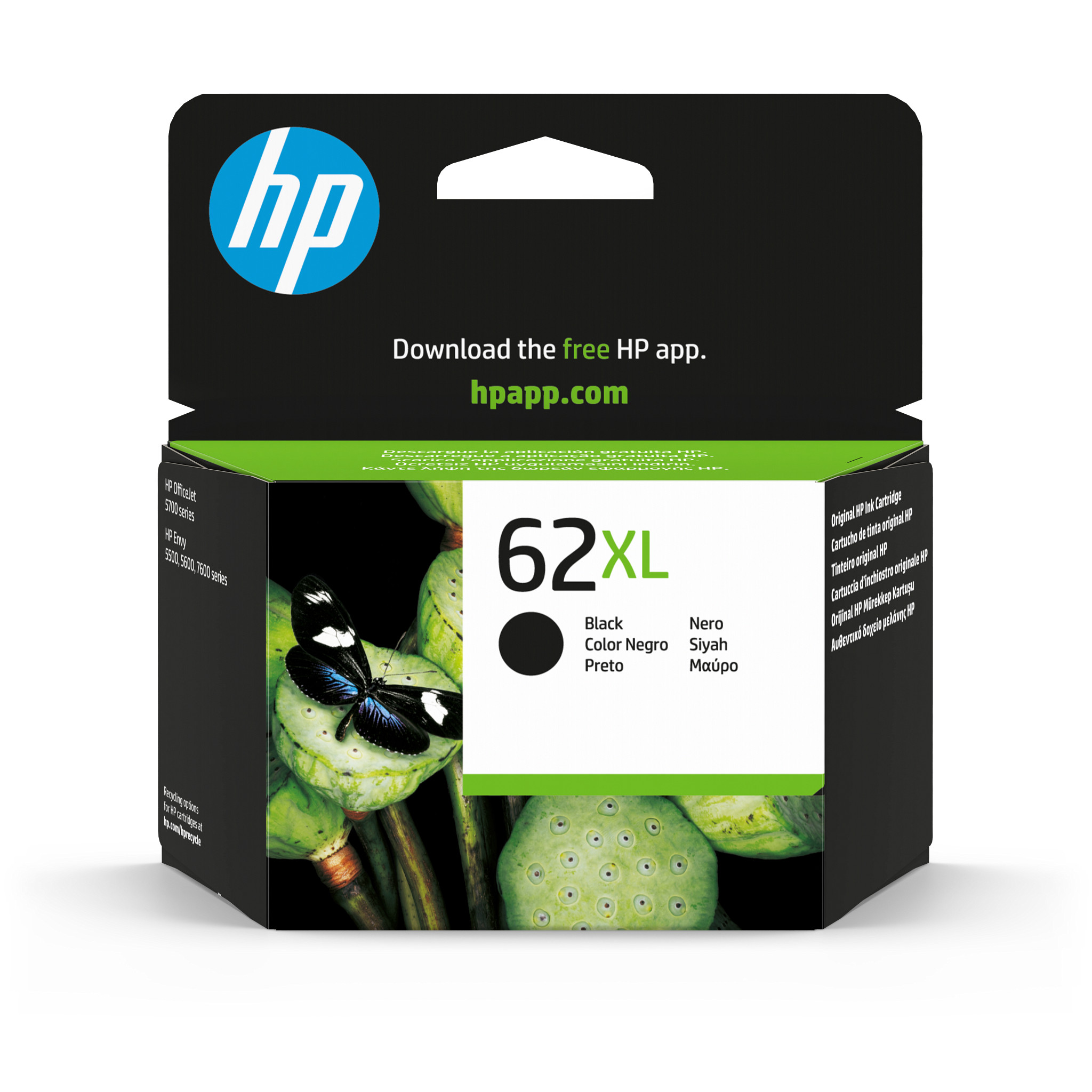 HP 62XL Schwarz Tintenpatrone 12ml