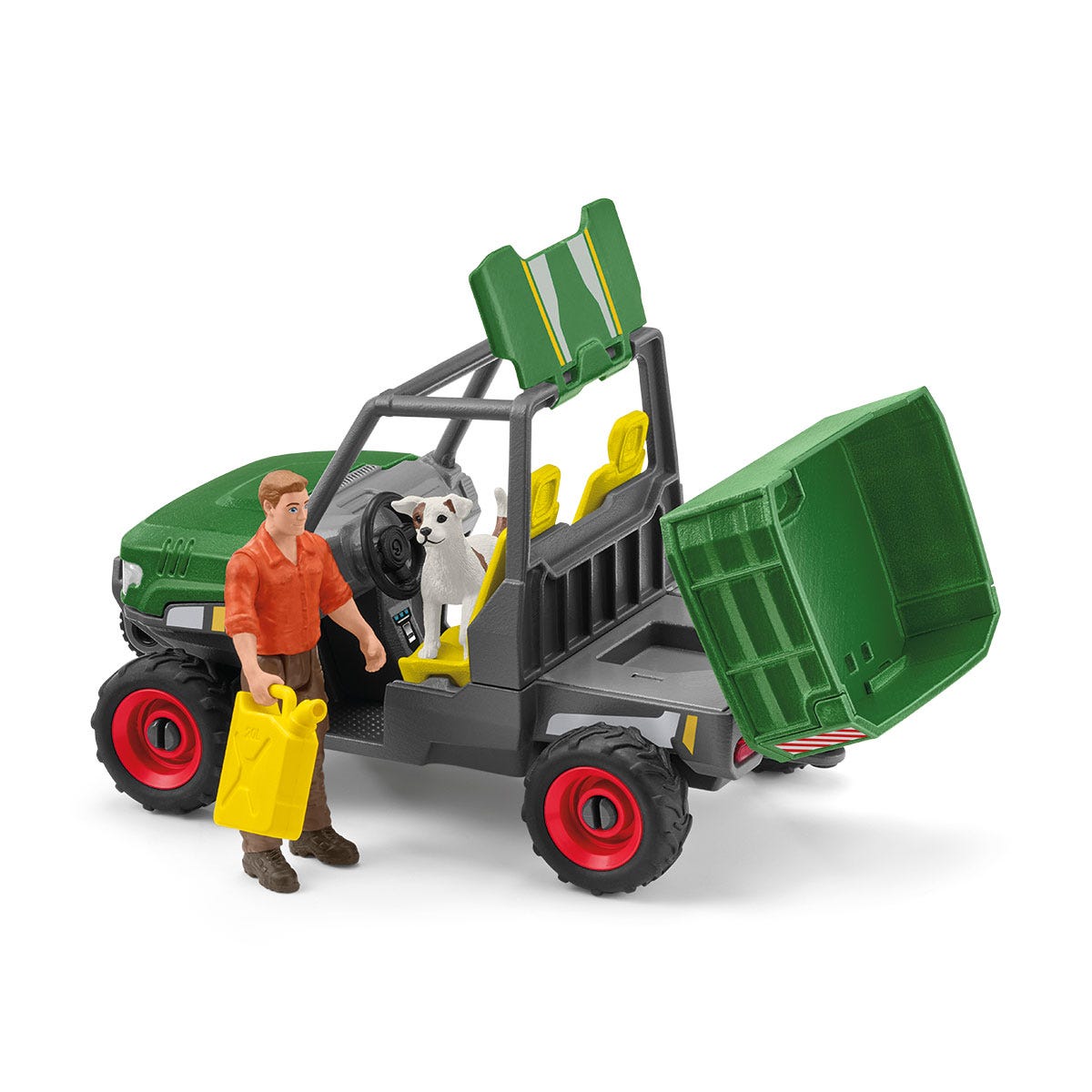 Farm World Waldbauer mit Fahrzeug, Spielfigur