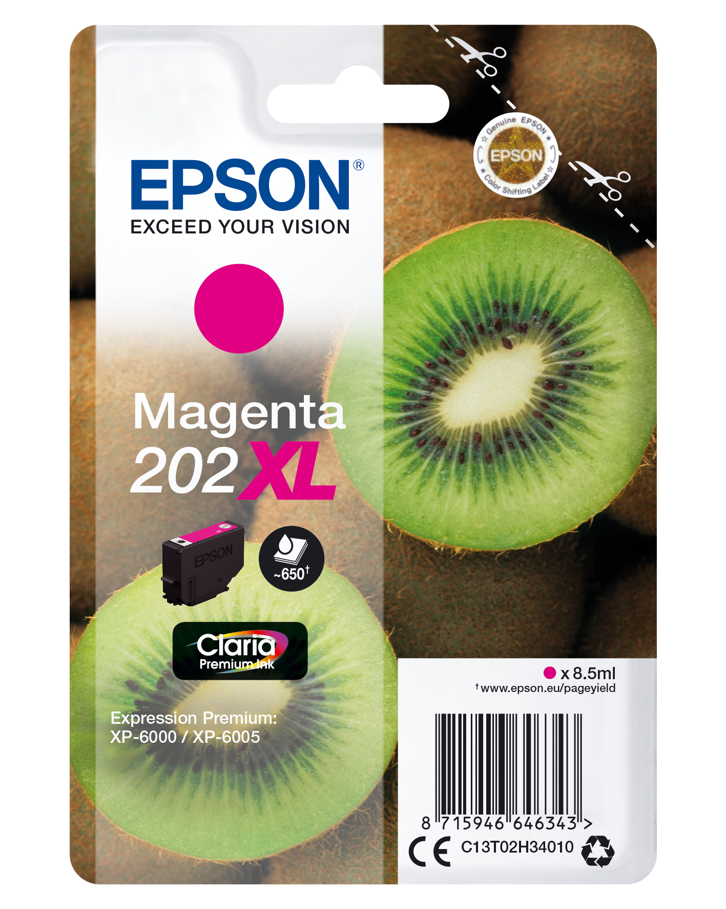 EPSON 202XL/T02H34 (Kiwi) magenta Druckerpatrone