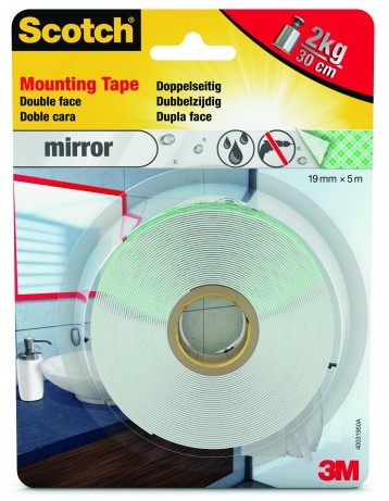 Scotch FIX™ MIRROR doppelseitiges Klebeband 19,0 mm x 5,0 m, 1 Rolle