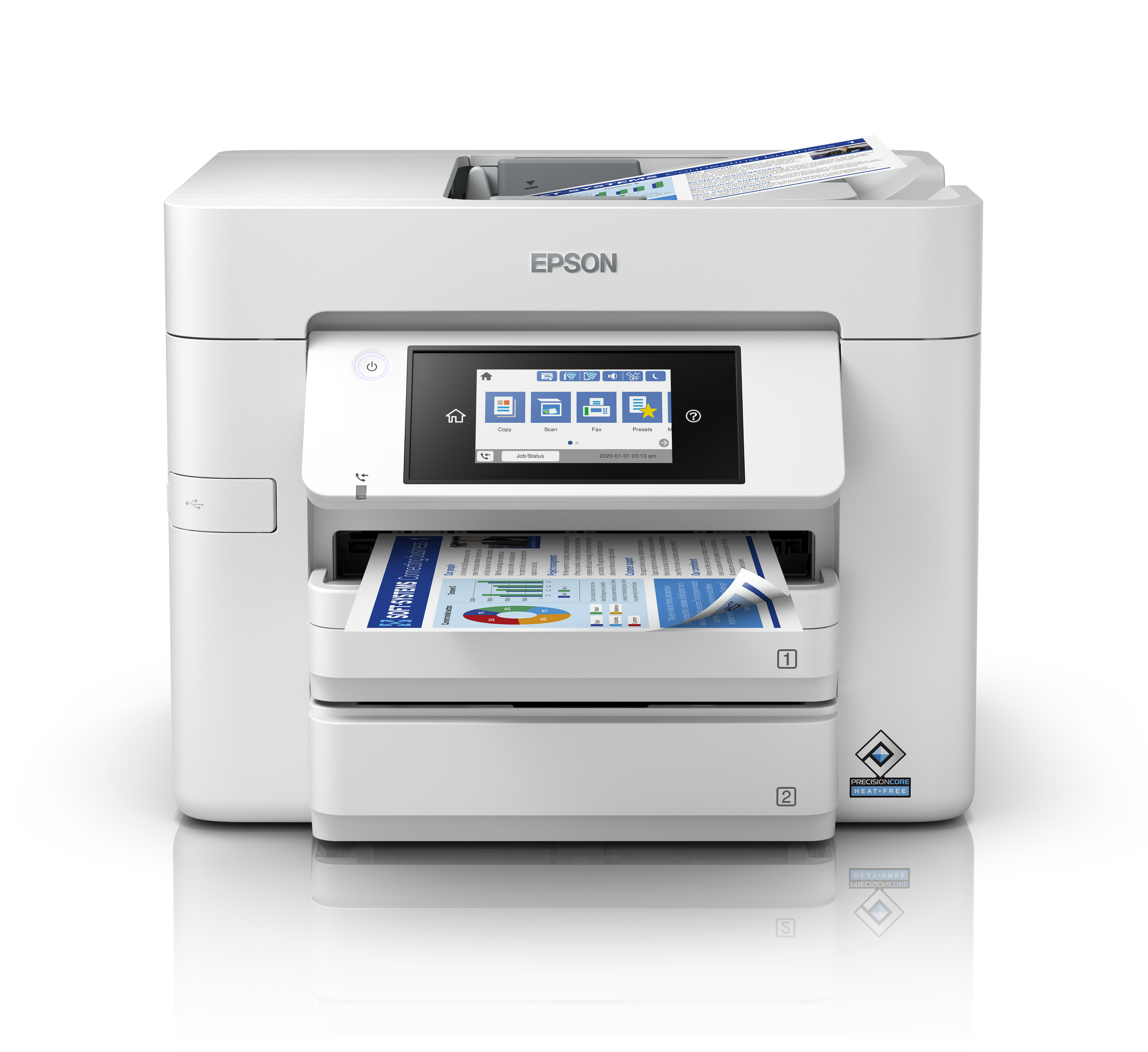 EPSON WorkForce Pro WF-C4810DTWF MFP colour ink-jet A4 36ppm print 500 sheets USB 2.0 LAN Wi-Fi USB host