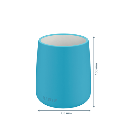 LEITZ Stiftehalter Cosy blau Keramik 8,7 x 8,7 x 10,8 cm