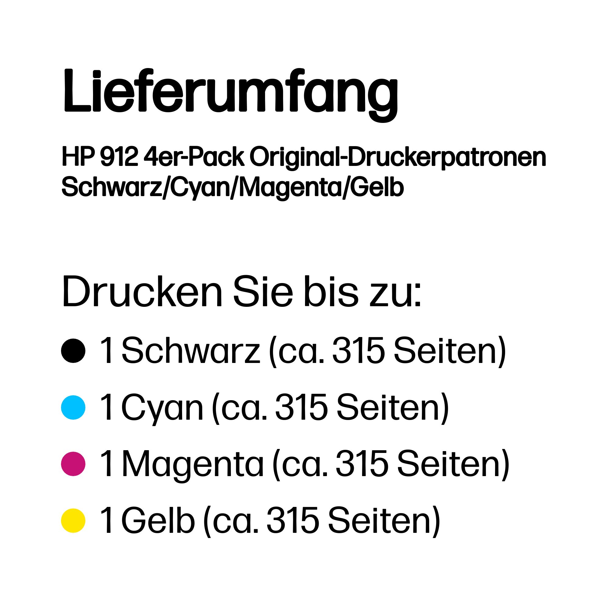HP 912 Schwarz+Dreifarbig Tintenpatrone