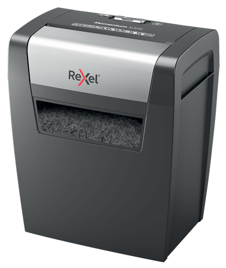 Rexel Momentum X308 Aktenvernichter mit Partikelschnitt P-3, 5 x 42 mm, bis 8 Blatt, schwarz