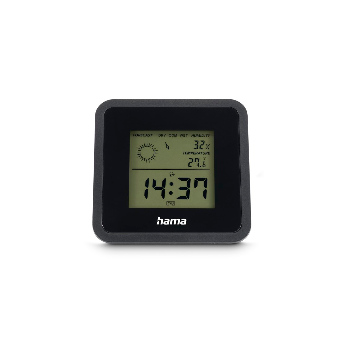 hama Borneo Thermo-Hygrometer schwarz, 1 St.