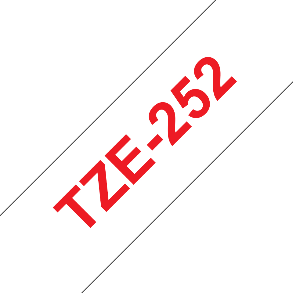 brother Schriftband TZe-252 TZE252, 24 mm, rot auf weiß, 1 St.