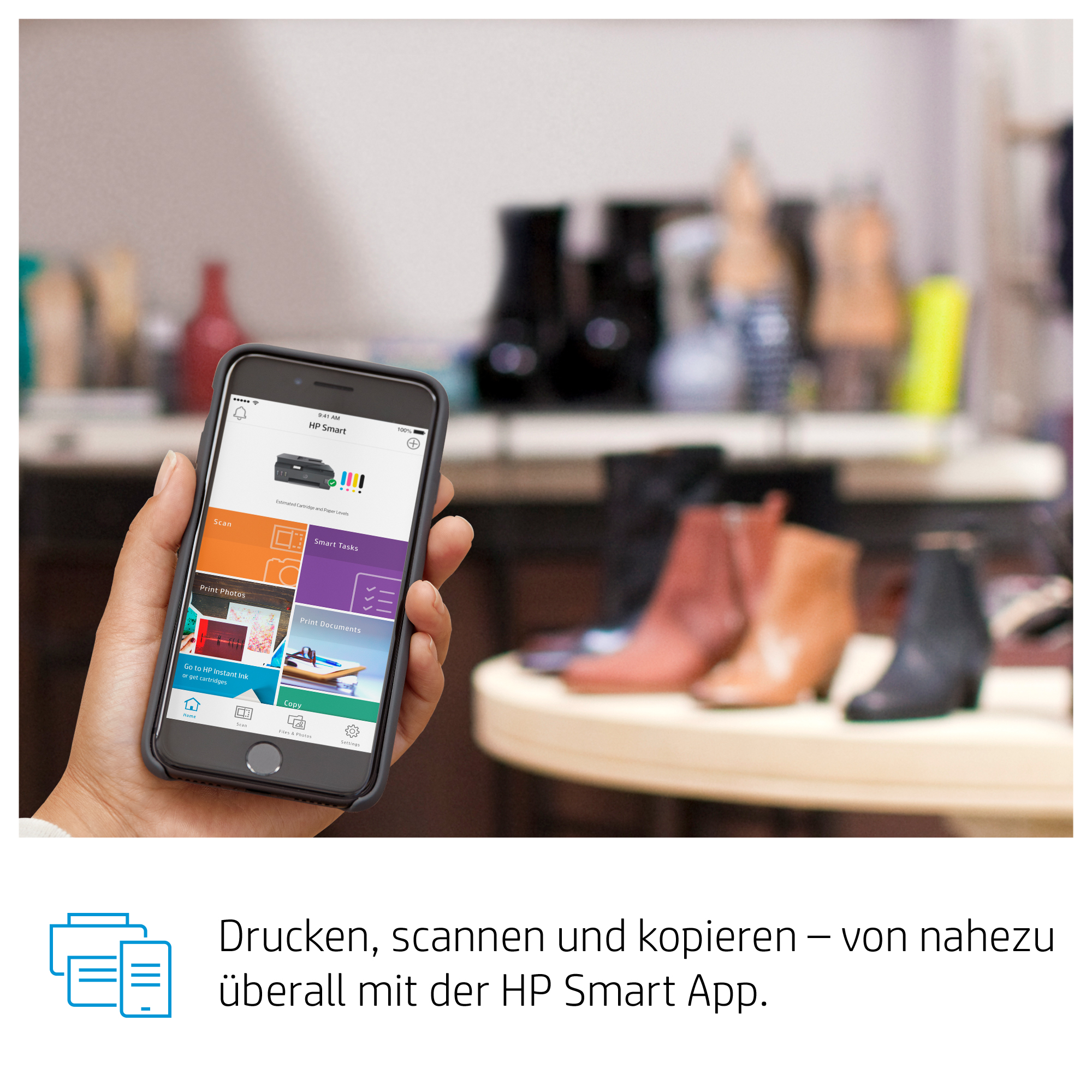 AKTION: HP Smart Tank Plus 655 Wireless All-in-One 4 in 1 Tintenstrahl-Multifunktionsdrucker grau mit 20 Euro CashBack
