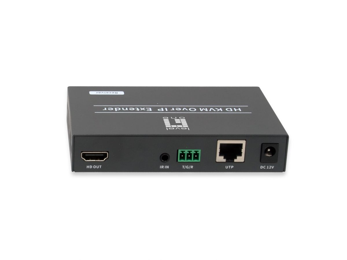 LevelOne HDMI über IP PoE Empfänger USB-A 150m sw