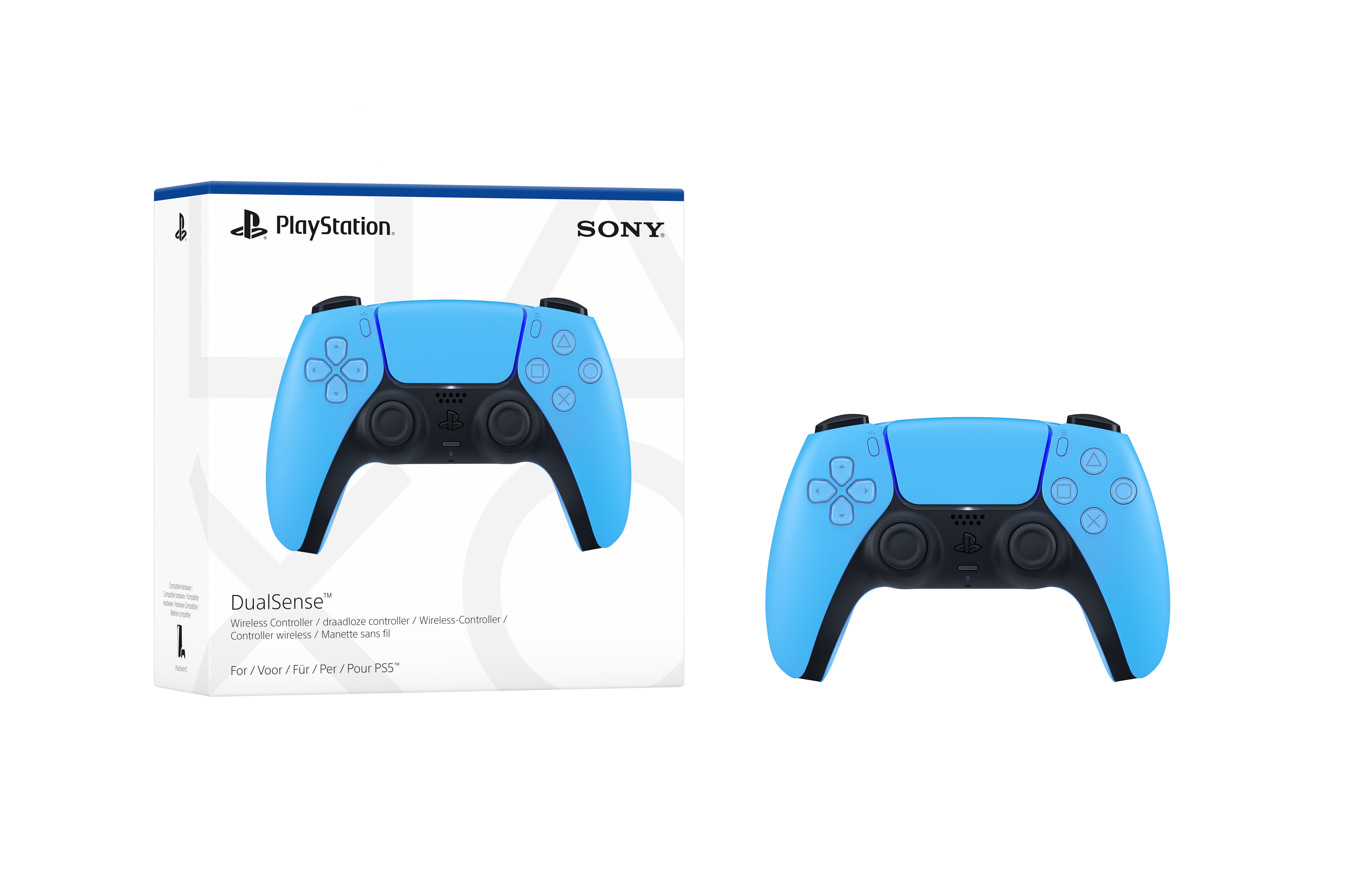 Sony PlayStation 5 (PS5) DualSense Wireless-Controller, Starlight Blue