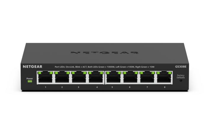 NETGEAR Switch 8-port 10/100/1000 GS308E-400EUS