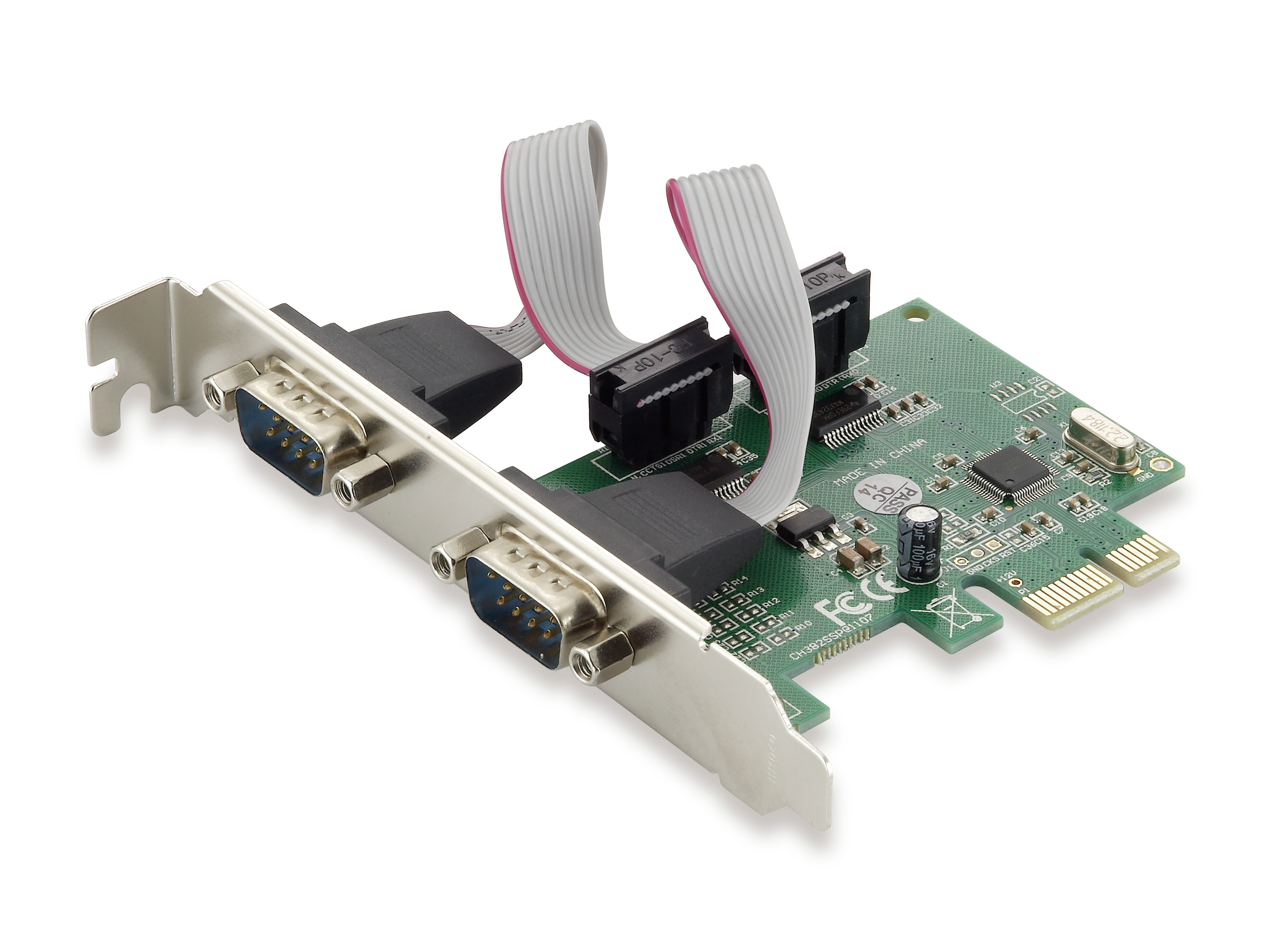 CONCEPTRONIC PCIe1x Card 2xRS232-Seriell 2.5Gbps