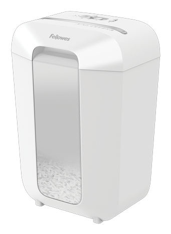 AKTION: Fellowes Powershred LX70 Aktenvernichter mit Partikelschnitt P-4, 4 x 40 mm, bis 11 Blatt, weiß mit 20 Euro CashBack