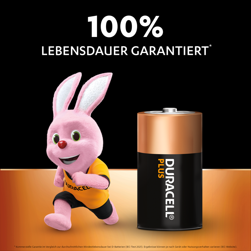 DURACELL Batterien PLUS Alkali-Mangan E-Block 9,0 V, 4 St.