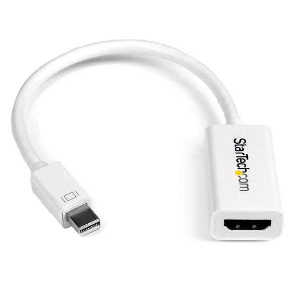 STARTECH.COM Mini DisplayPort to HDMI Video Converter mDP 1.2 to HDMI Active Adapter for MacBook Pro/Air 4K 30Hz White