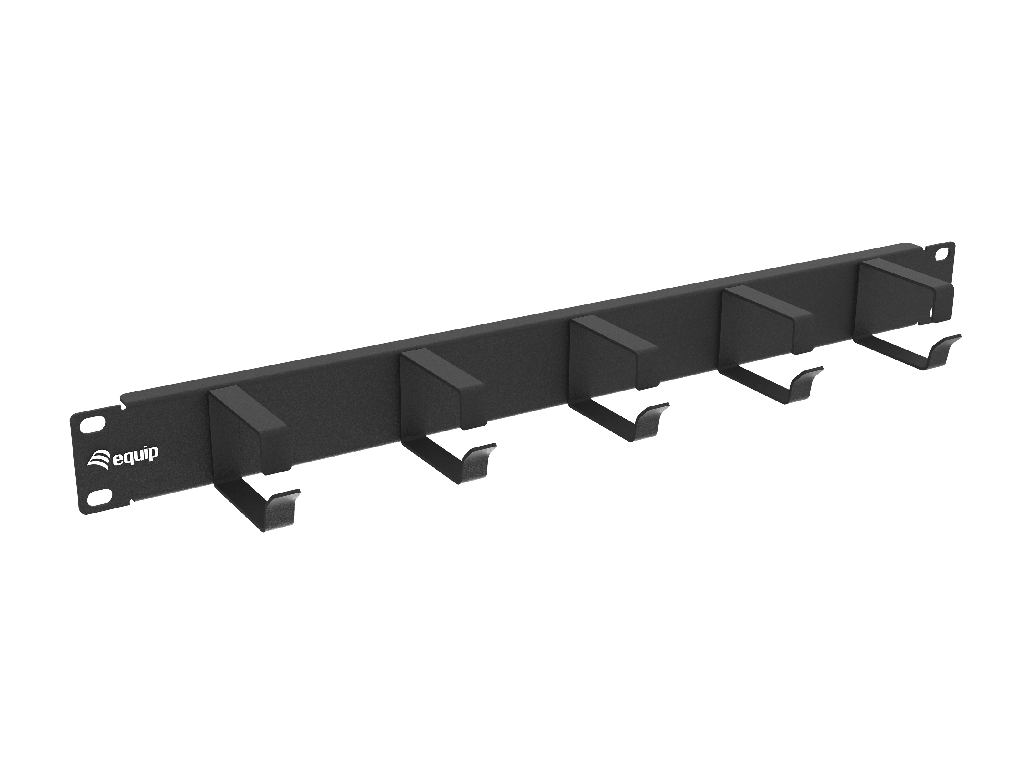 Equip 19 Kabelmanagement 5xMetallringe Plastik 1U RAL9005