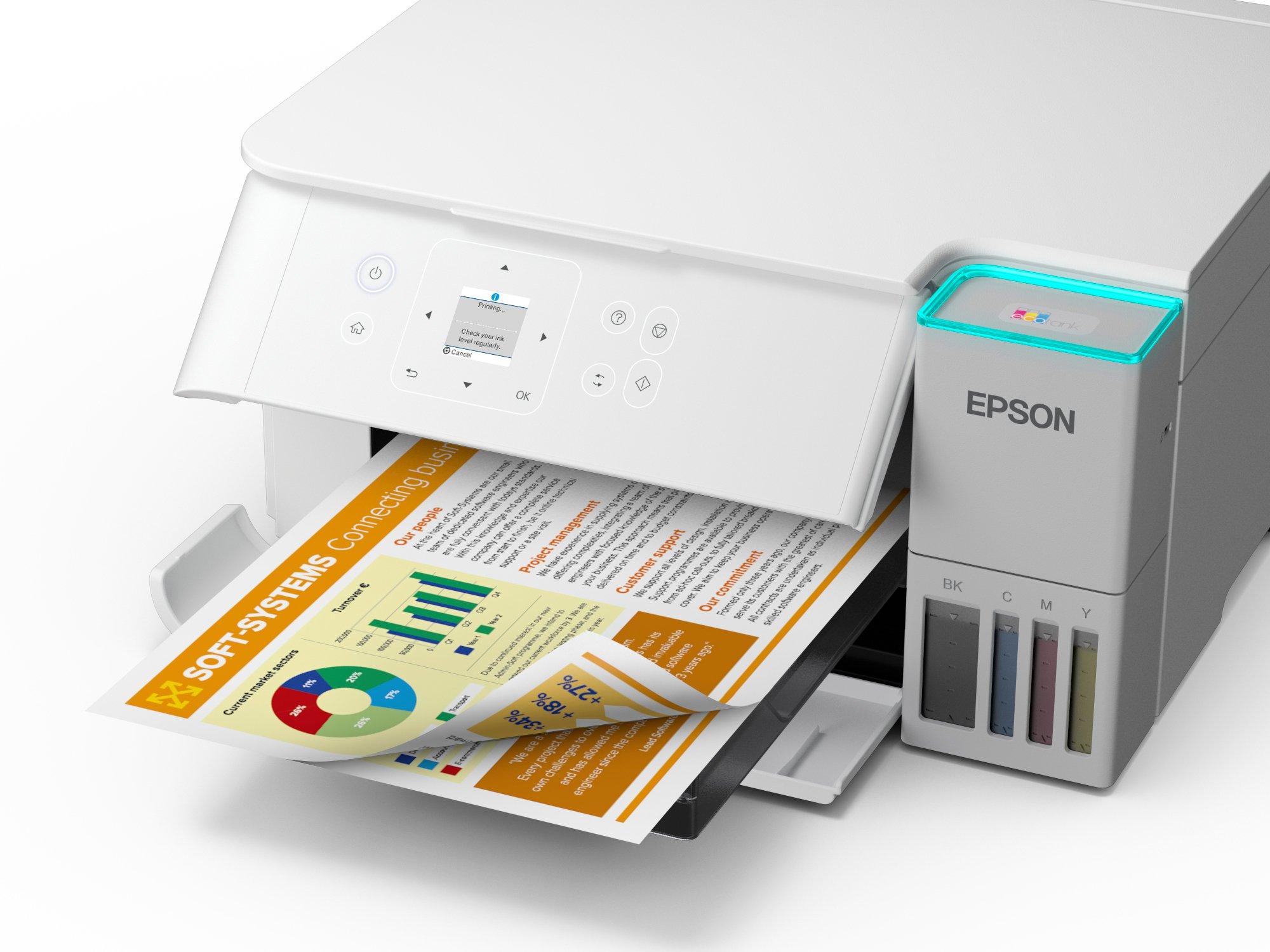 EPSON EcoTank ET-2956 3 in 1 Tintenstrahl-Multifunktionsdrucker weiß