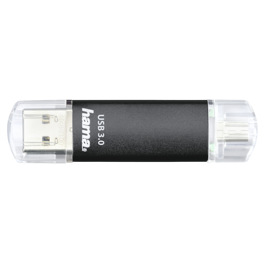 hama USB-Stick Laeta Twin schwarz 256 GB, 1 St.