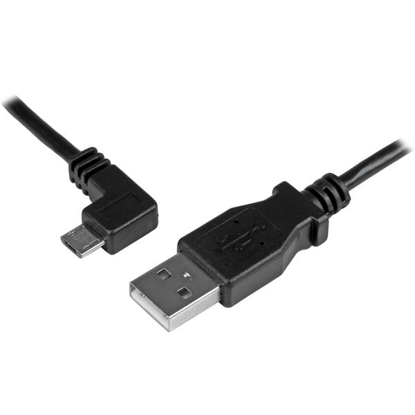 StarTech.com Micro-USB Lade/Sync-Kabel linksgewinkelt 1 m Schwarz