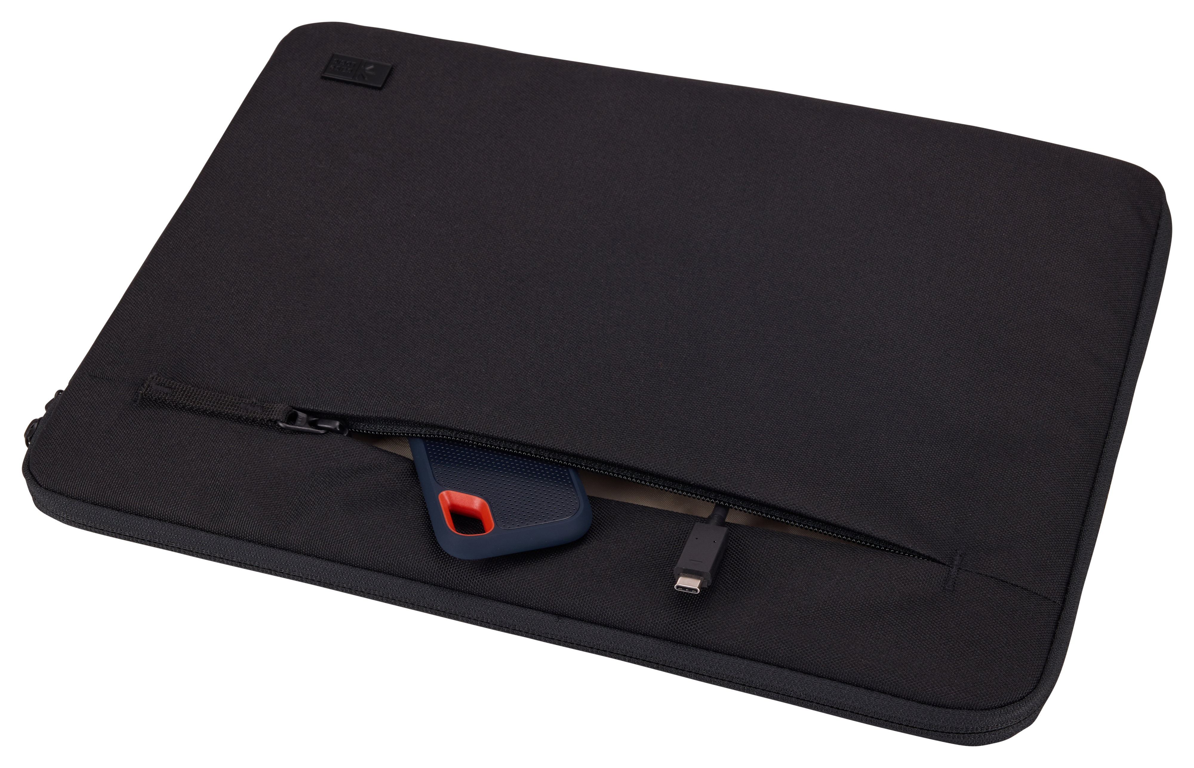 case LOGIC® Laptophülle Invigo Polyester schwarz bis 35,6 cm (14 Zoll)
