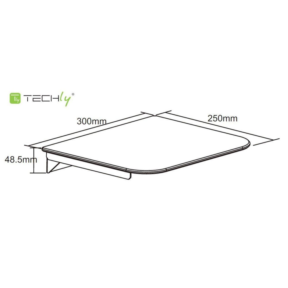 Techly Ablage aus Sicherheitsglas