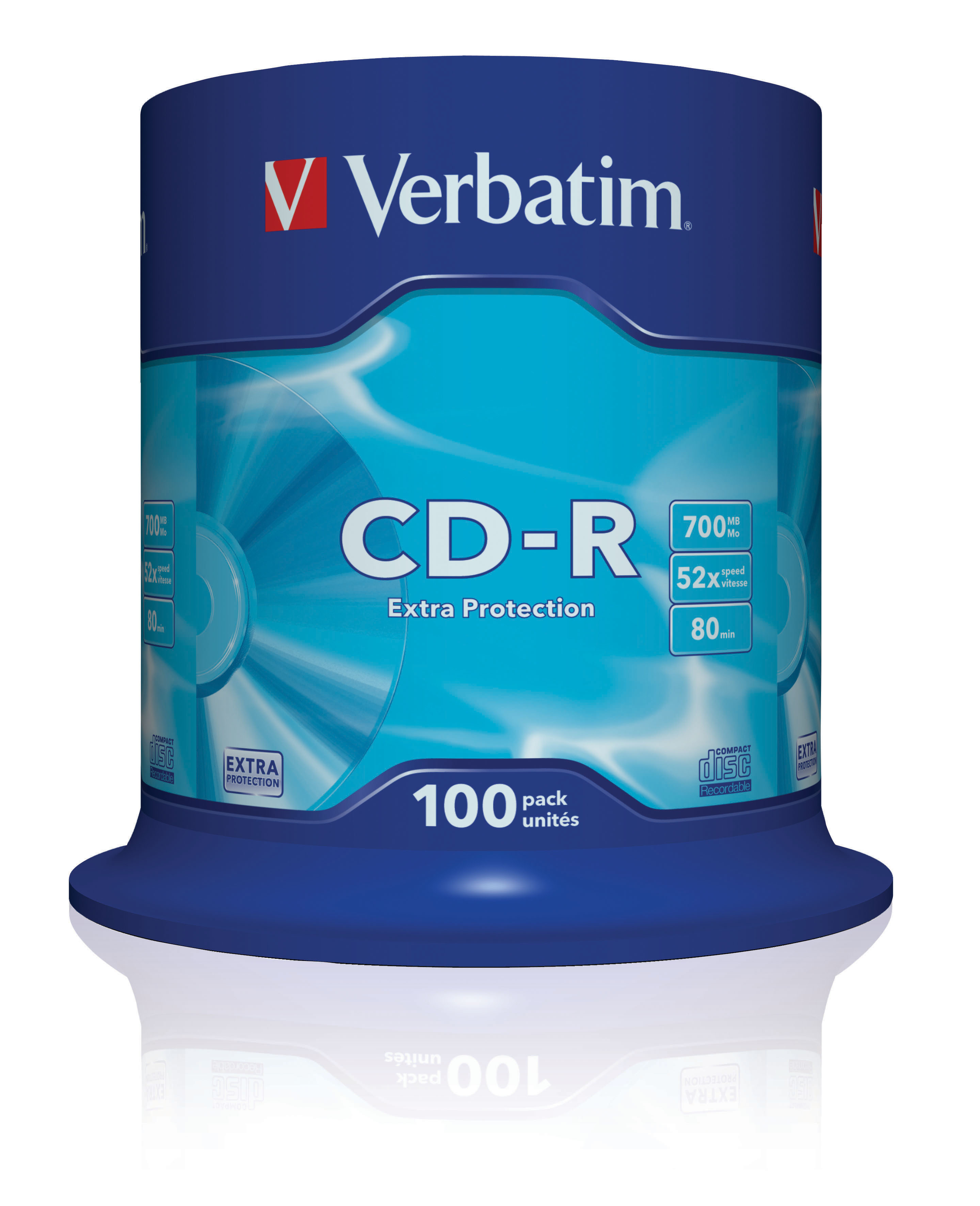 CD-R Verbatim 700MB 100pcs Pack 52x Spindel retail