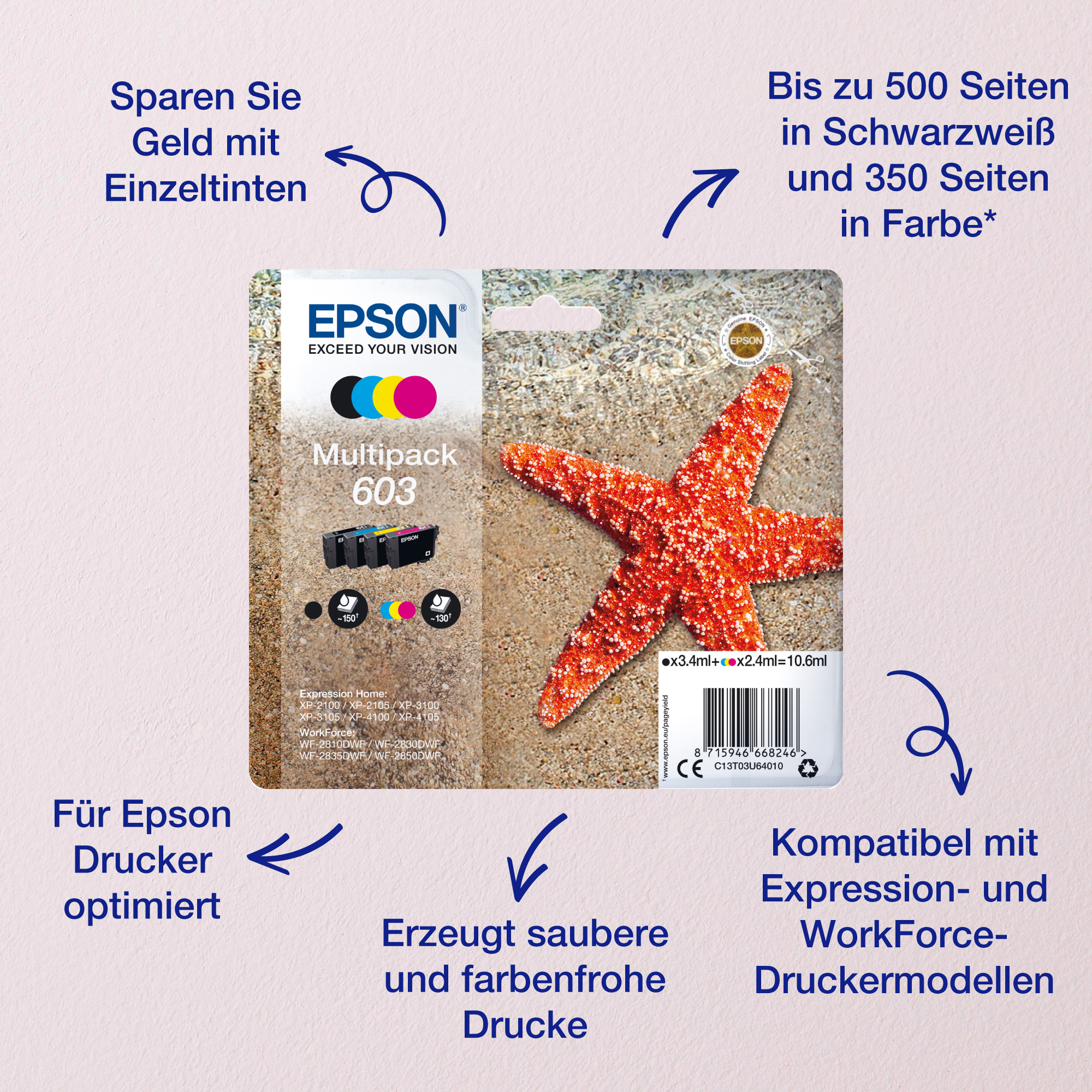 EPSON 1LB Multipack 3-colours 603 EasyMail