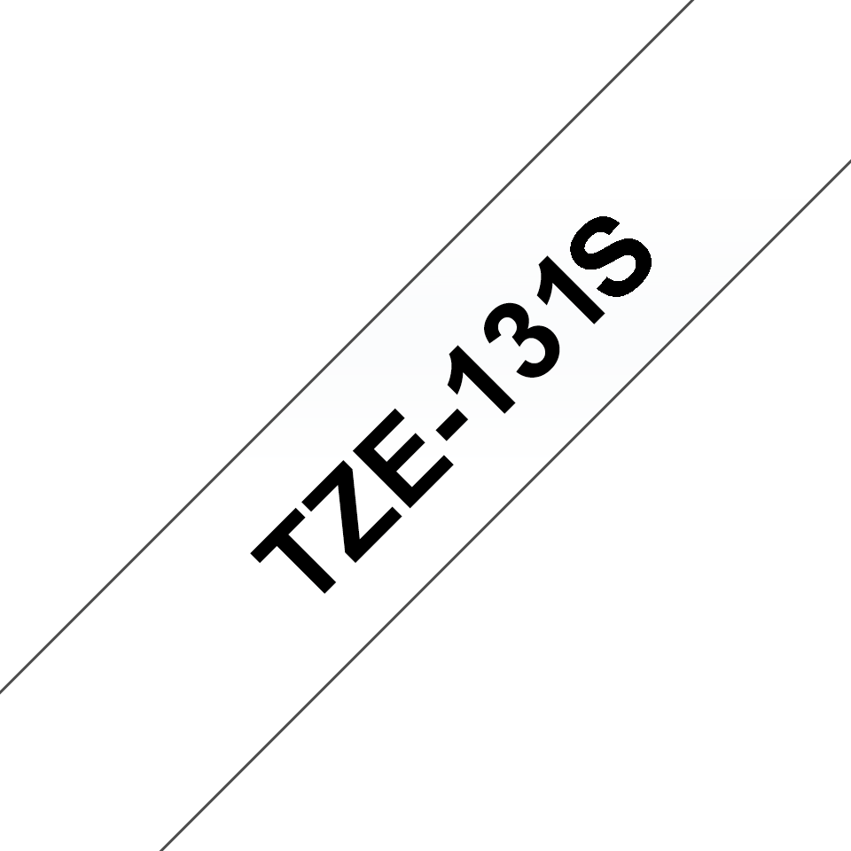BROTHER TZe-131S Schriftbandkassette 12mm farblos/schwarz