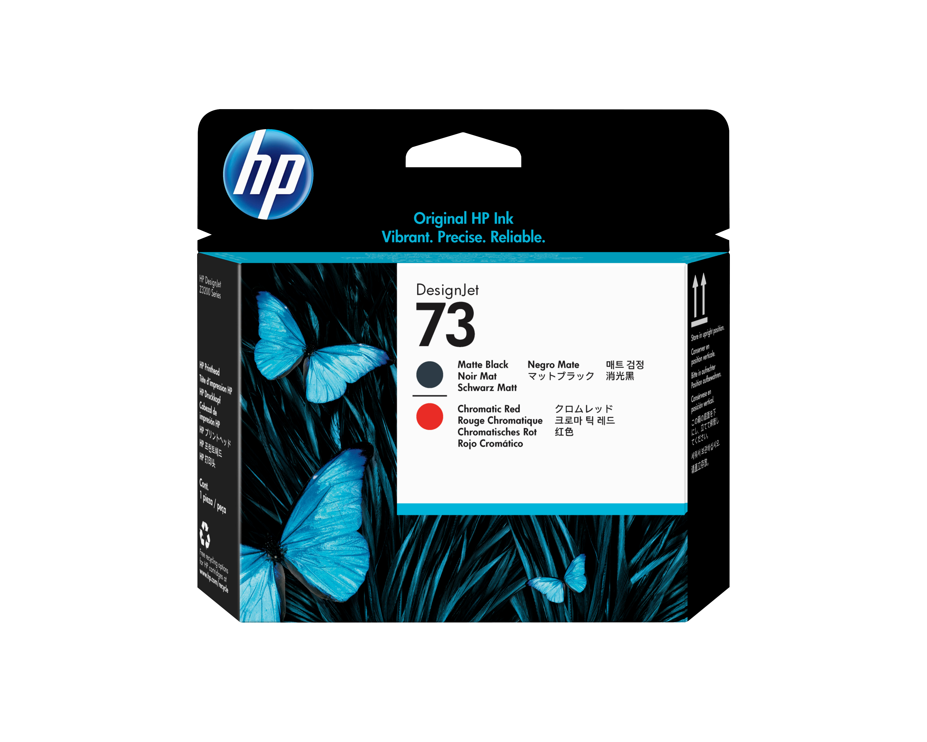 HP 73 original printhead CD949A chromatic red matte black and chromatic red 1-pack