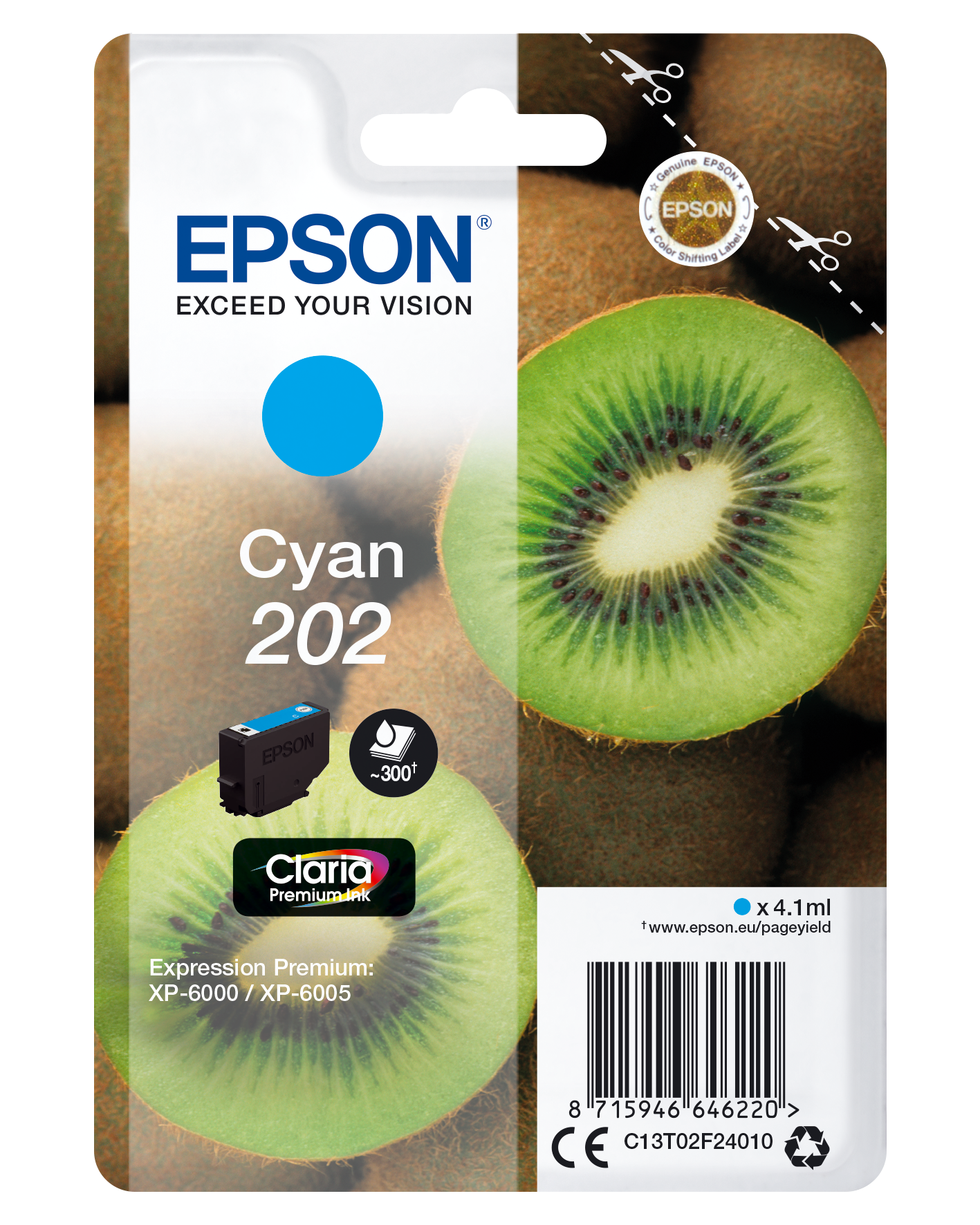 EPSON 202/T02F24 (Kiwi) cyan Druckerpatrone