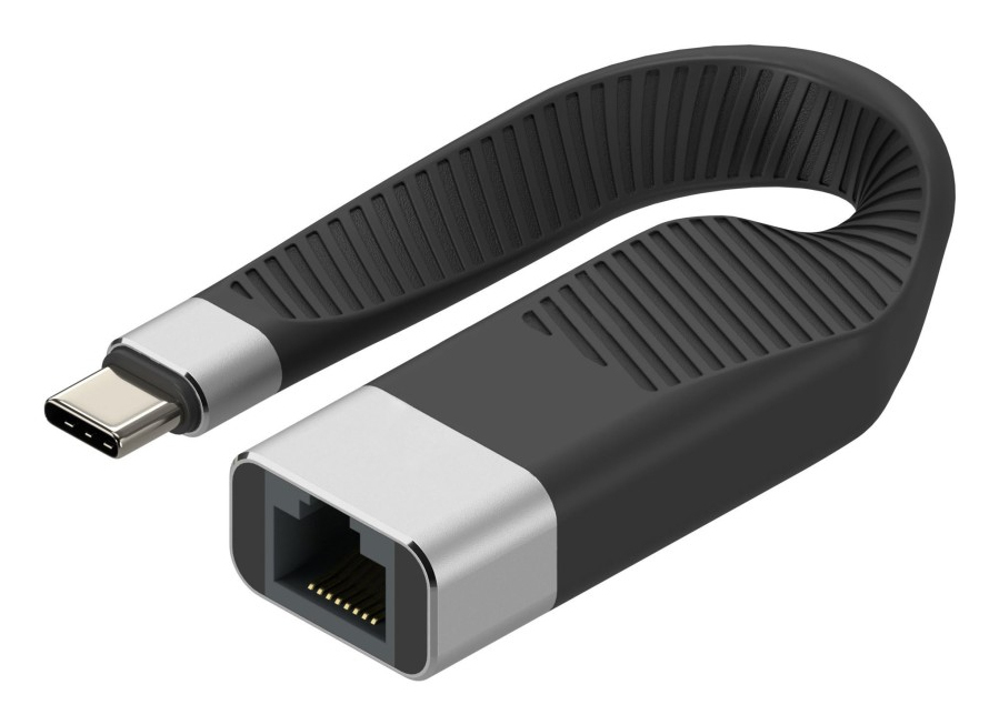 Techly Flexibler Adapter Typ C auf RJ45