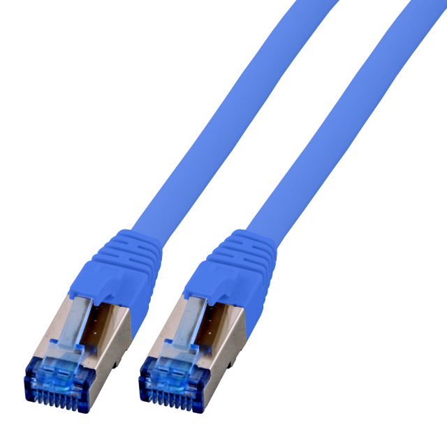 EFB RJ45 Patchk. S/FTP Cat.6A Cat7 TPE superflex 1.00m blau