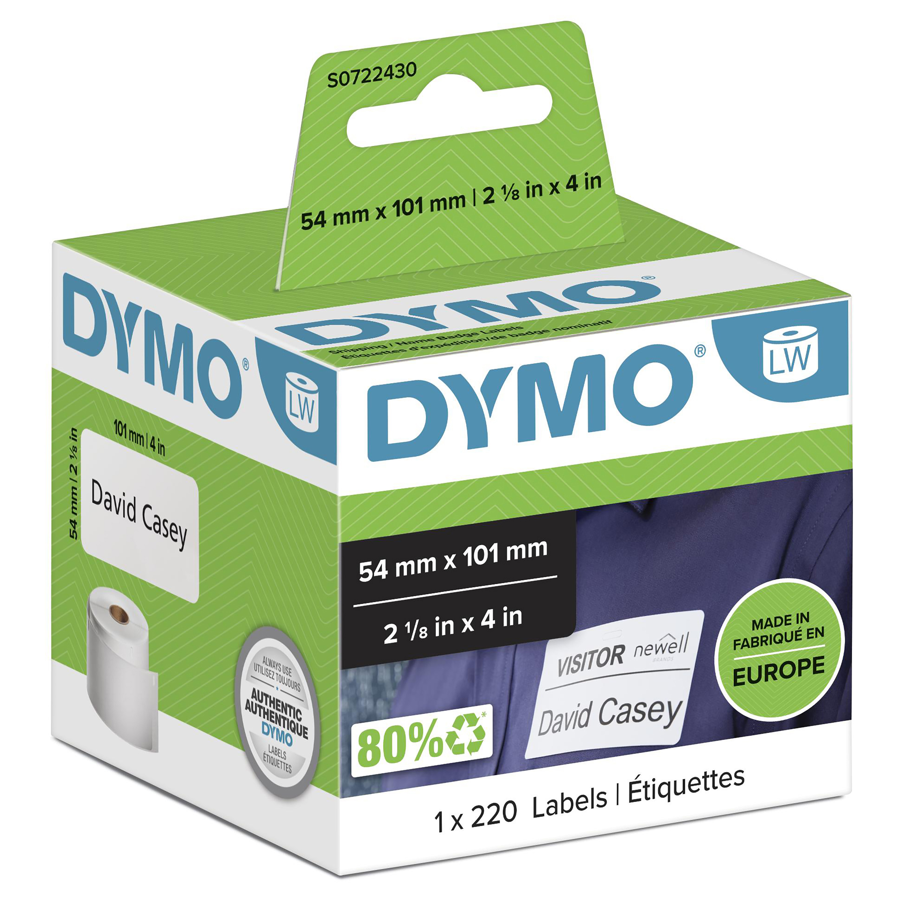 DYMO LW-Versand-/Namensschild-Etiketten 54x101mm 220St/Rolle