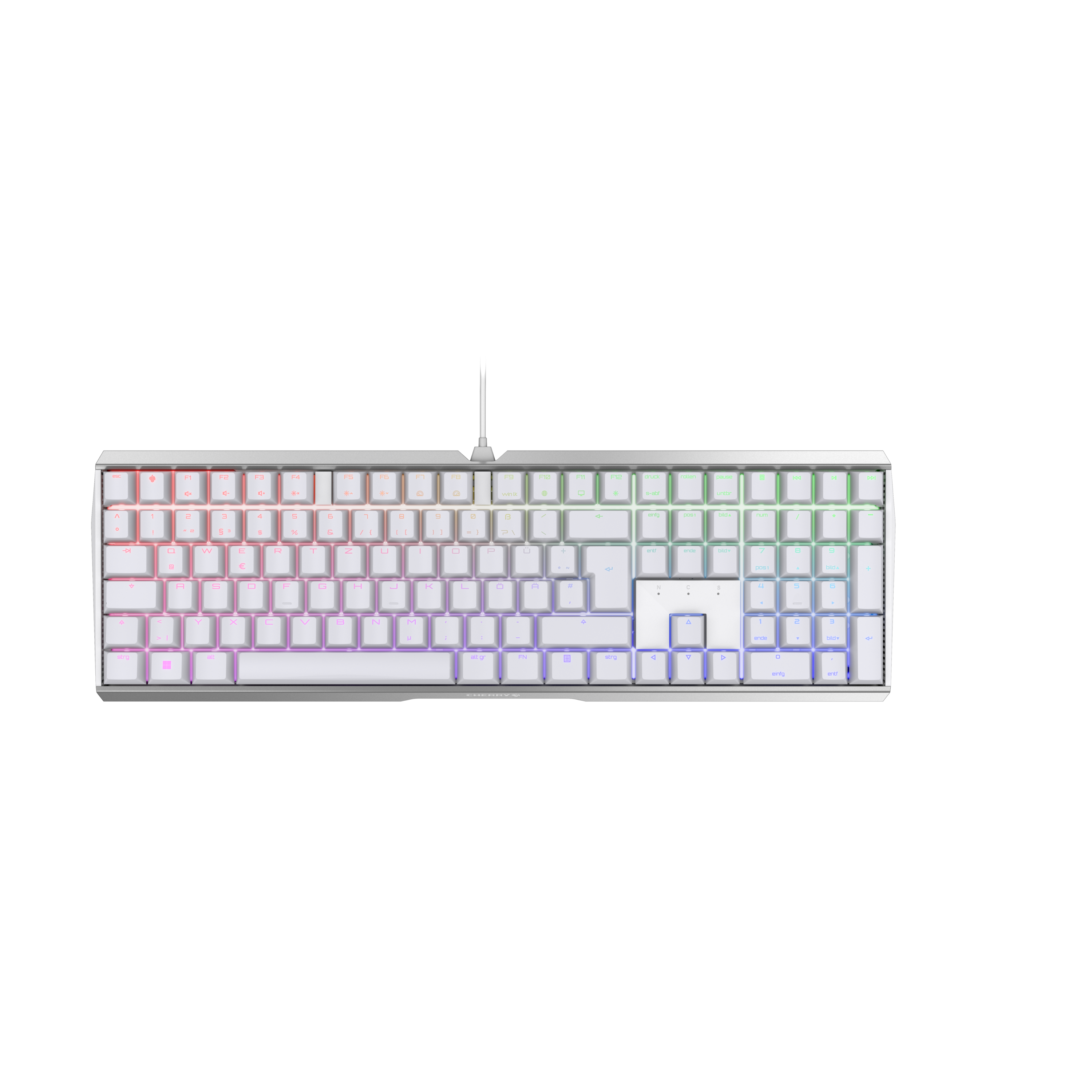 CHERRY XTRFY MX 3.0S Tastatur RGB Wired DE MX Rot weiß