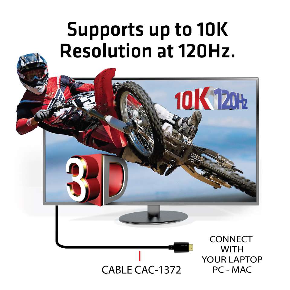 Club3D HDMI-Kabel A -> A 2.1 Ultra High Speed 10K HDR 2m retail