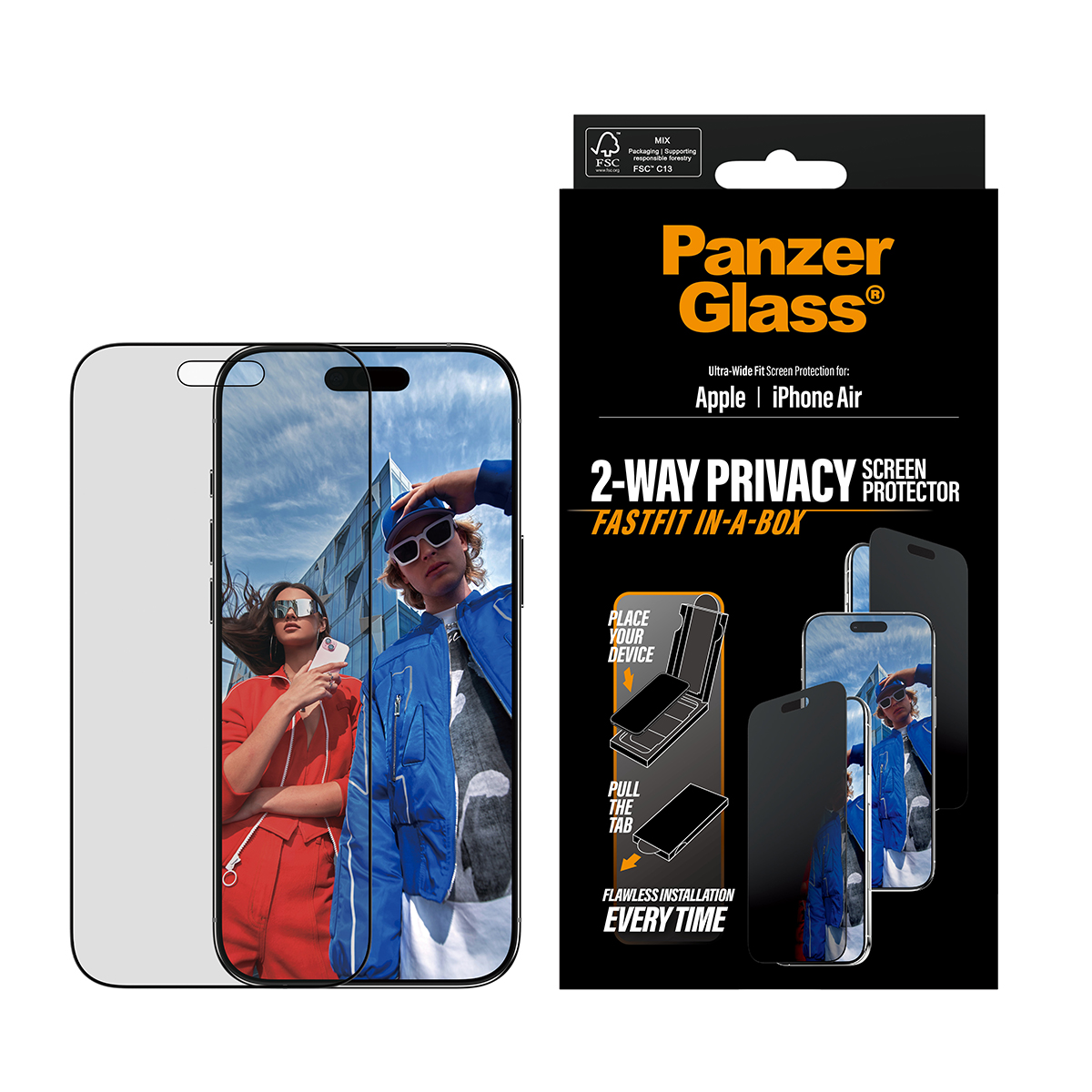 PRIVACY SCREEN PROTECTOR W. BLA 17 AIR ULTRA-WIDE FIT W. FASTFIT