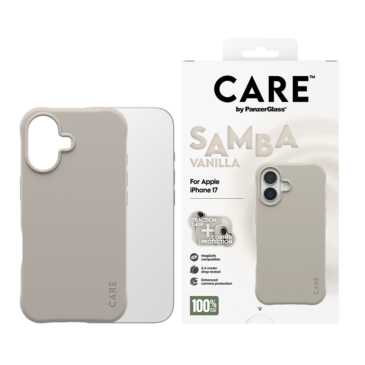 CARE BY FASHIONABLE CASE SAMBA VANILLA W. MAGSAFE IPHONE 17