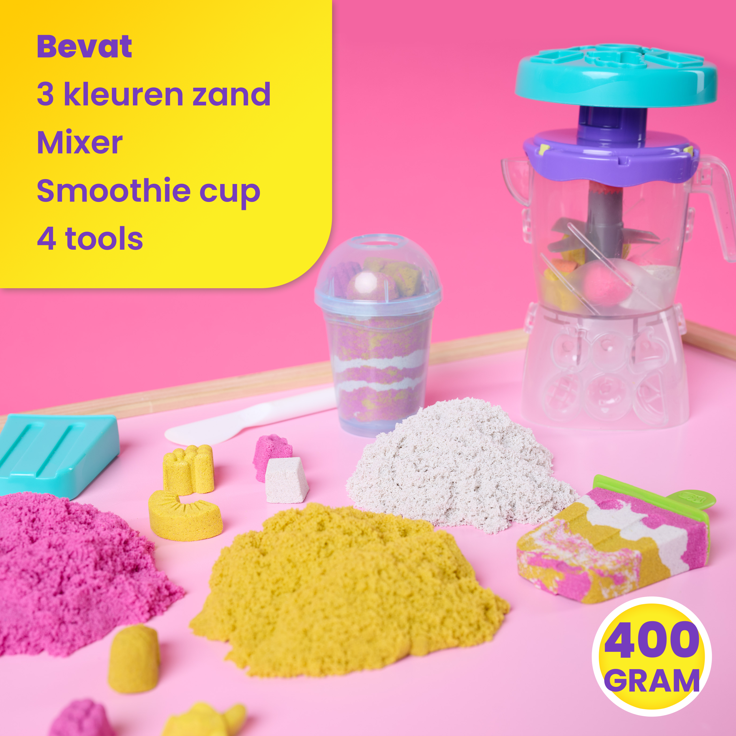 Kinetic Sand - Smoothie Mixer Spielset, Spielsand