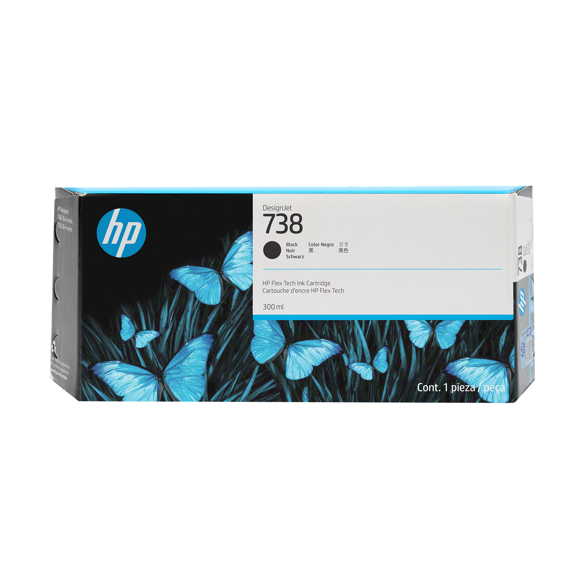 HP 738(498N8A) schwarz Druckerpatrone