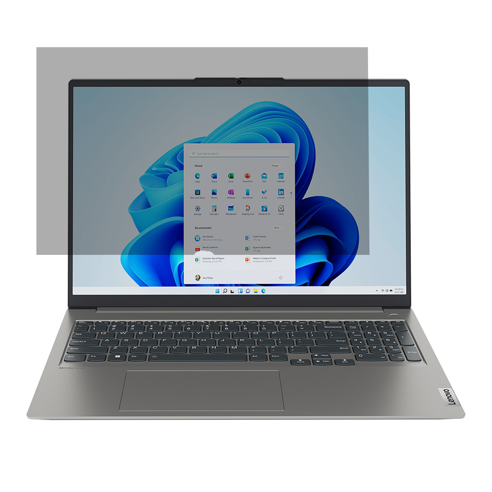 LENOVO Notebook privacy filter 40,64cm 16Zoll for ThinkBook 14 G6 IRL 14 G9 AHP ThinkPad P1 Gen8 P16 Gen3 T16 Gen4 T16g Gen3