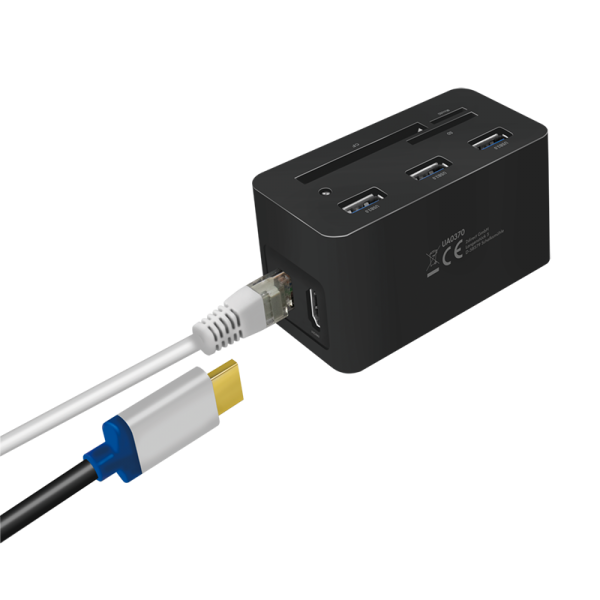 Logilink Dockingstation USB 3.2 (G1) HDMI,10-Port,PD4,schw.