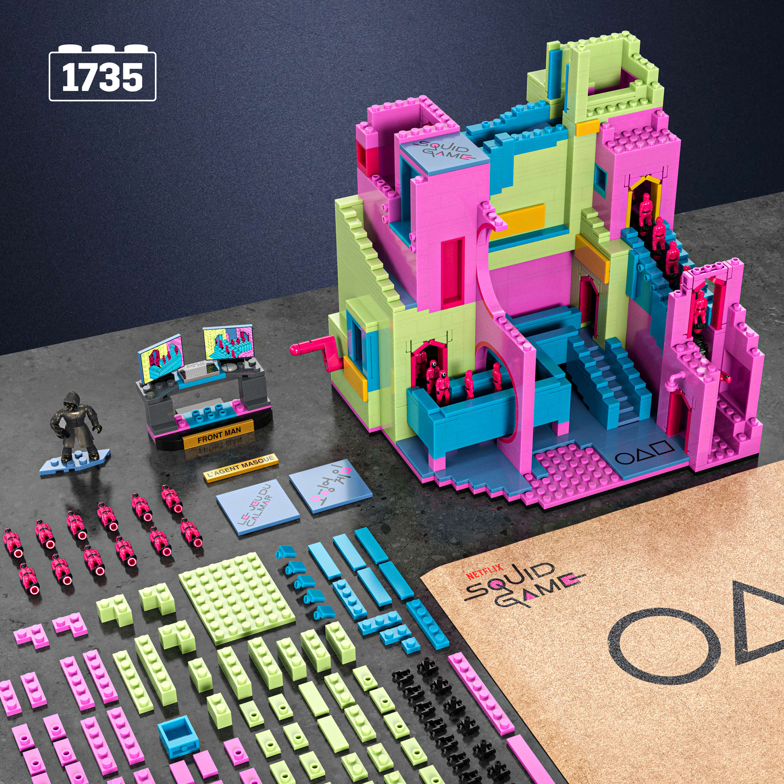 MEGA Showcase Squid Game Set, Konstruktionsspielzeug
