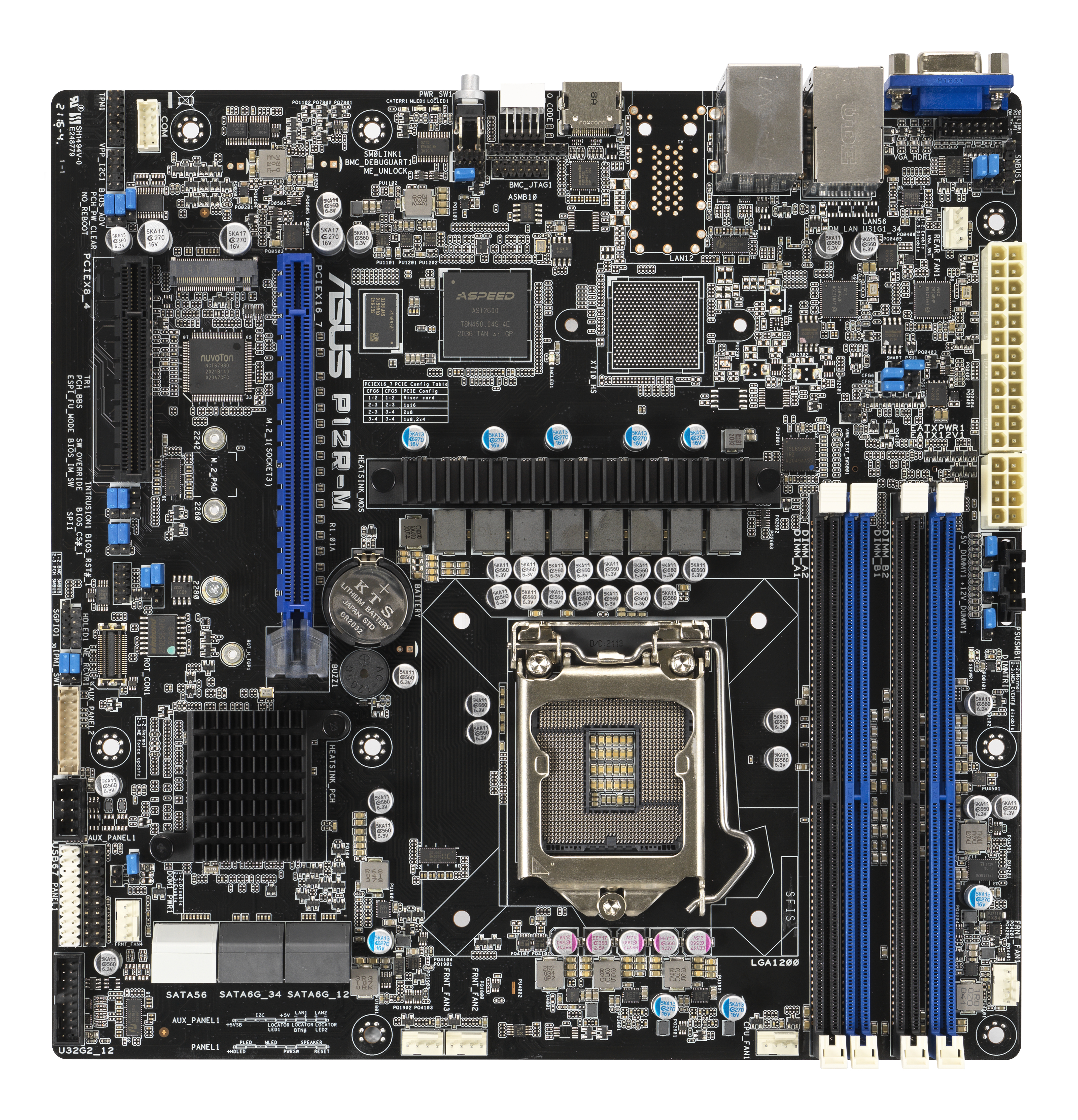 ASUS P12R-M LGA1200 mATX Server MB 4xDDR4 1xm.2 6xSATA