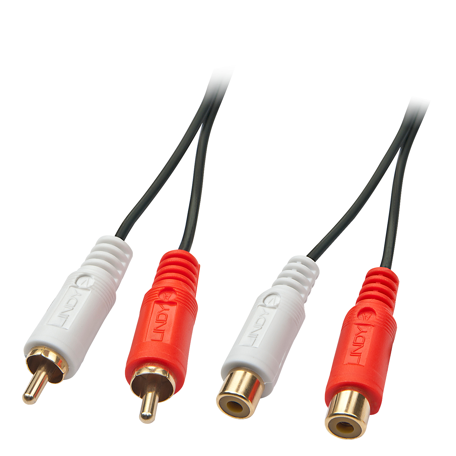 PREMIUM AUDIOKABEL (CINCH) STECKER/BUCHSE 2M