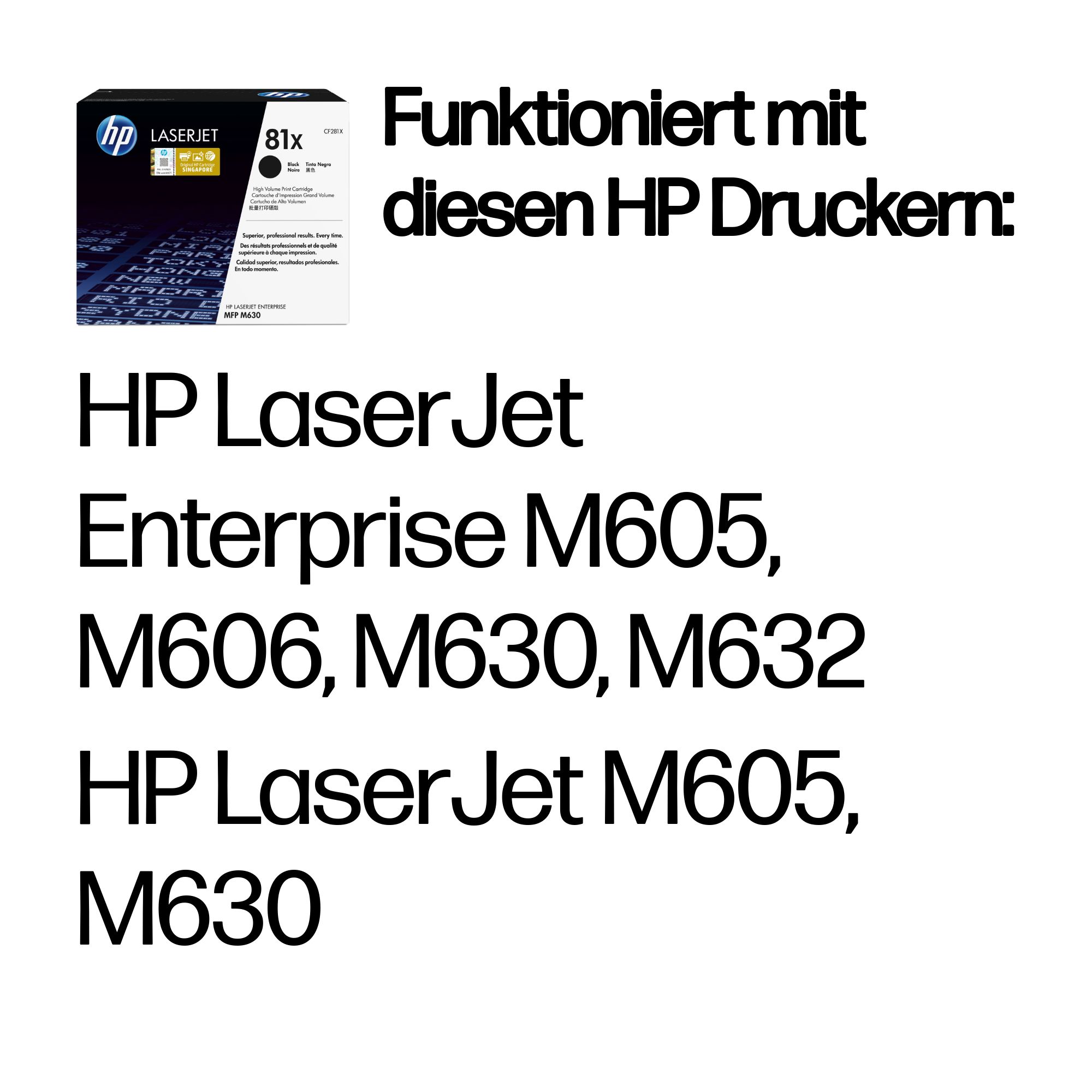 HP 81X (CF281X) schwarz Tonerkartusche