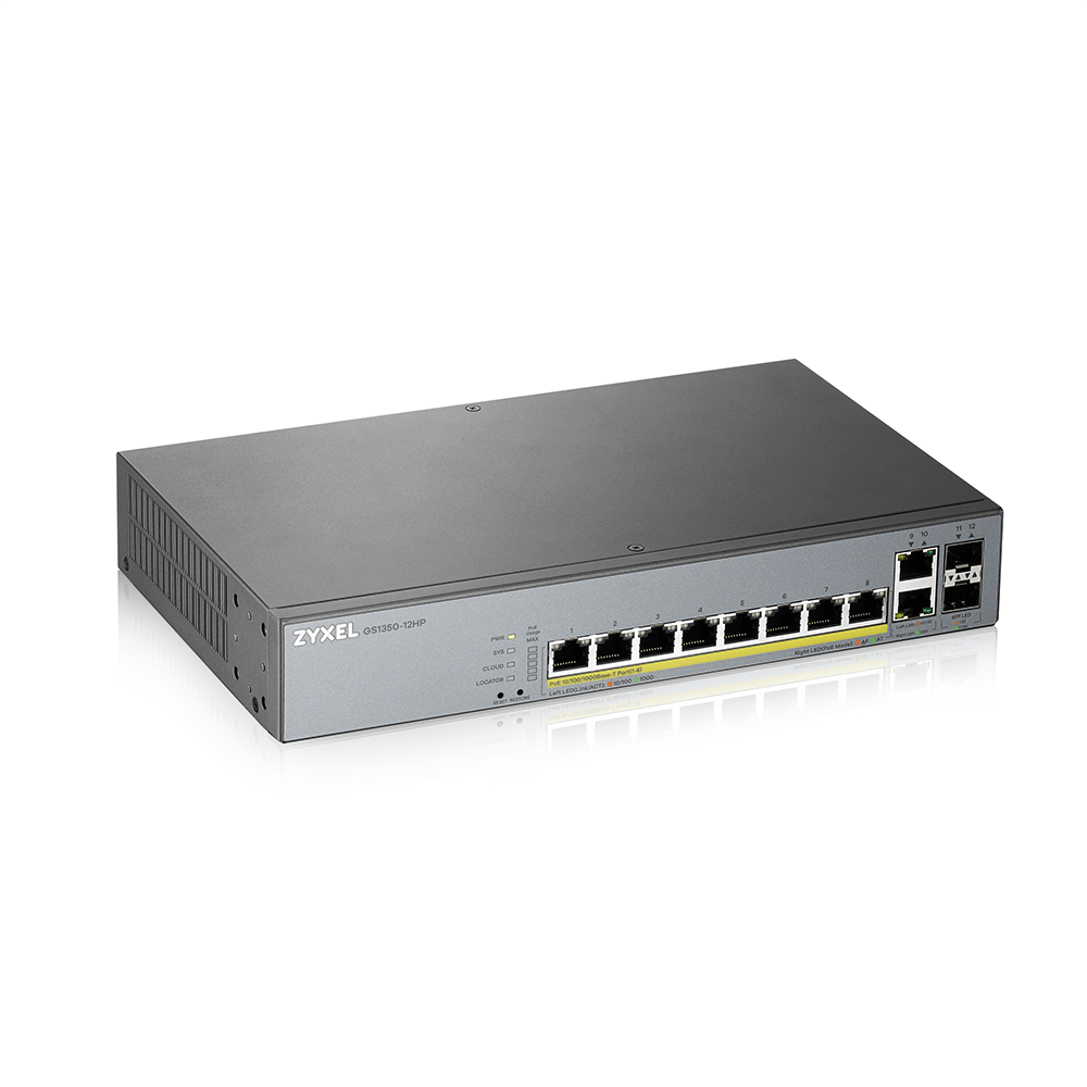 Zyxel GS1350-12HP 12-Port managed CCTV PoE Switch